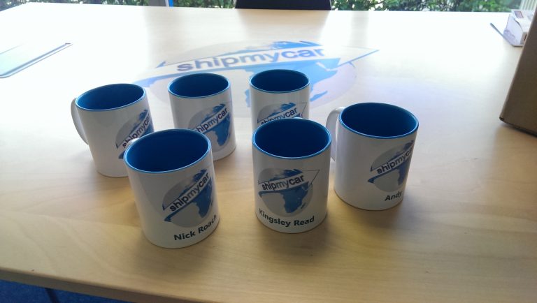 Cars being worked on in the workshop