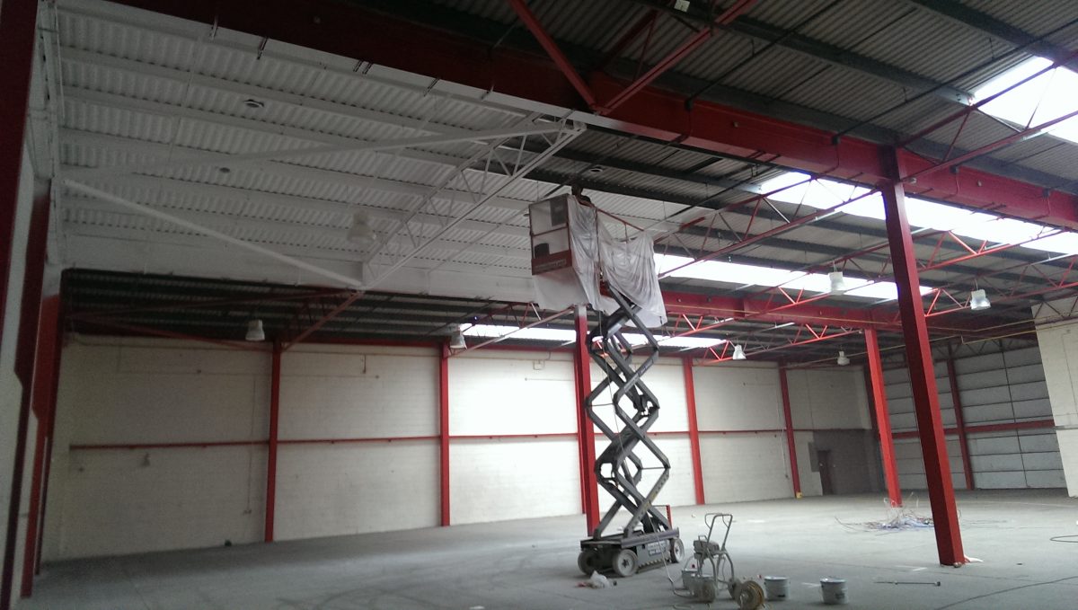 Unit 20 warehouse painting progress 4