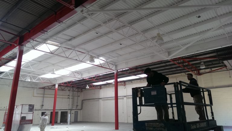 Unit 20 warehouse painting progress 1