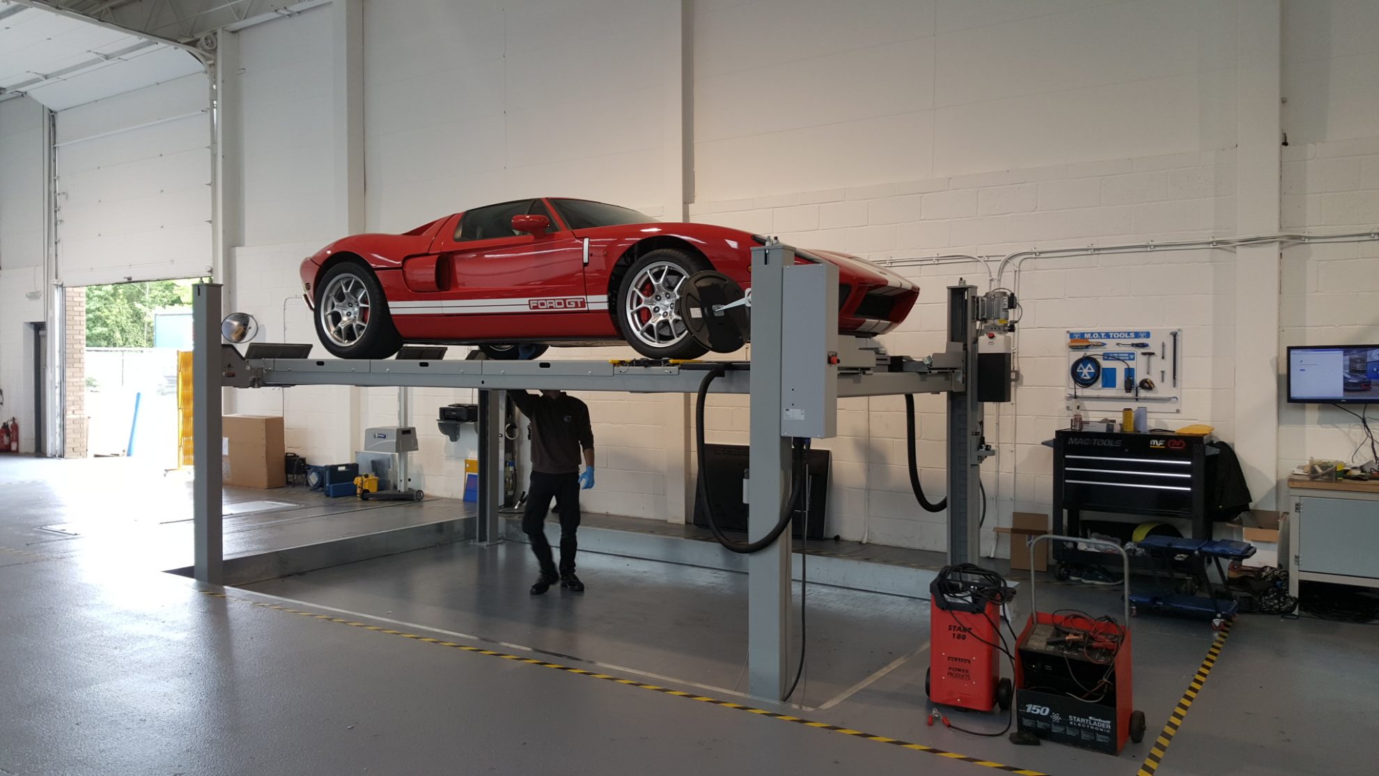 Ford GT in the new MOT bay