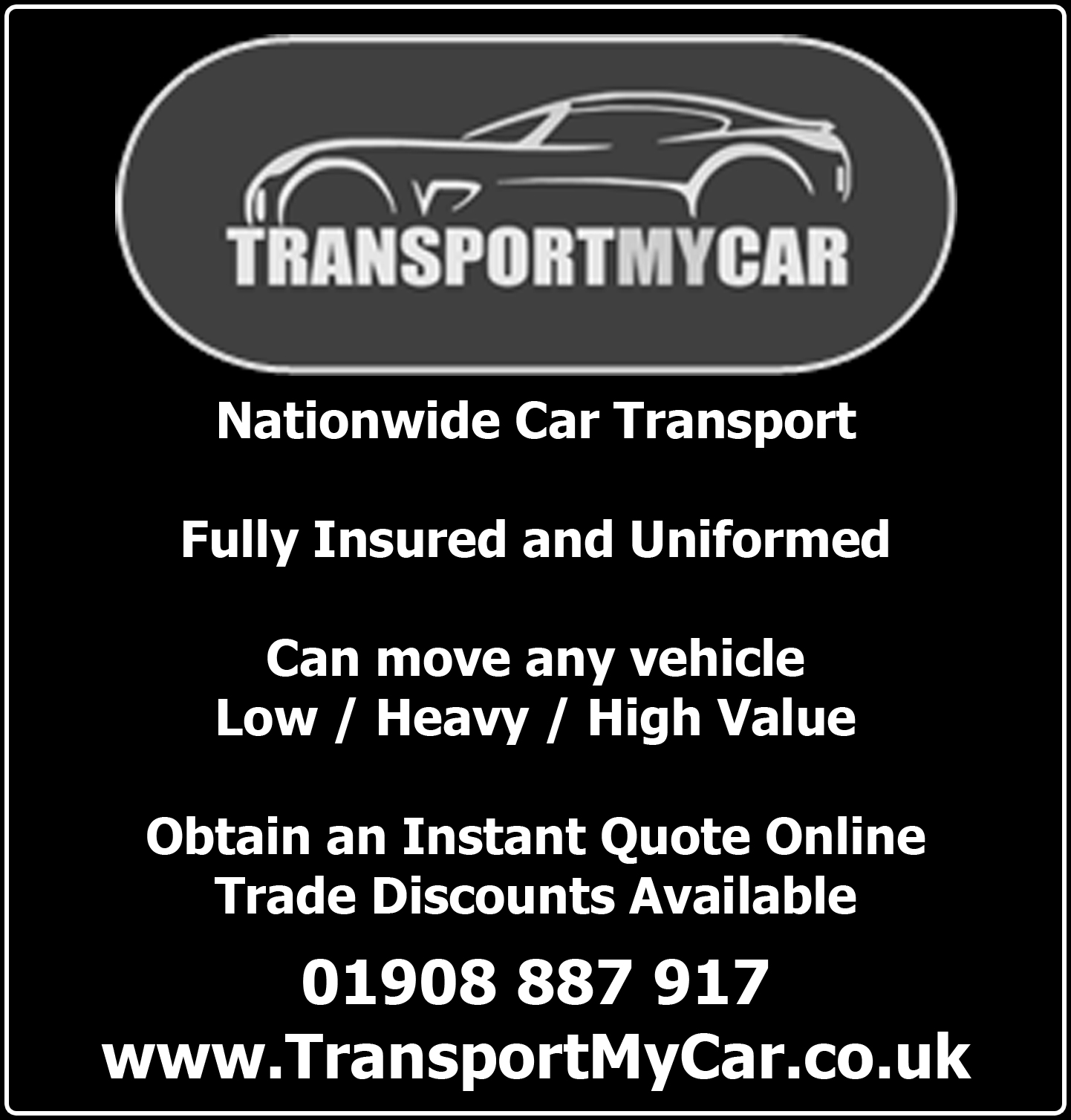 Old Yell.com advert for TransportMyCar